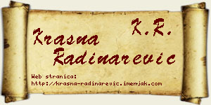 Krasna Radinarević vizit kartica